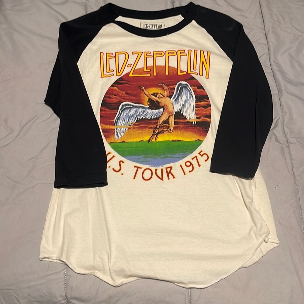 Les Zeppelin womens raglan, medium